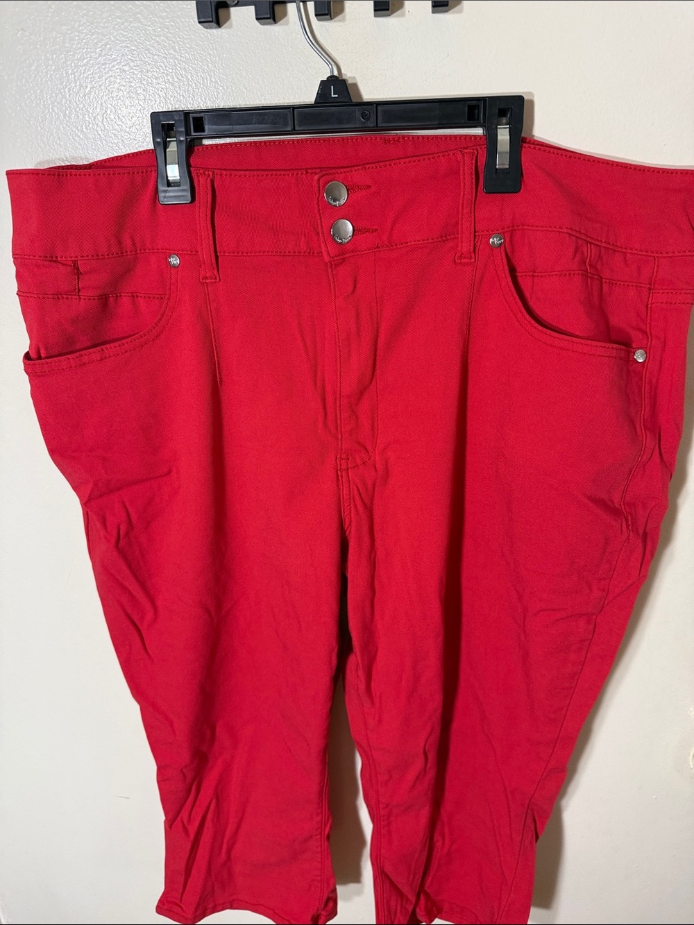 Women’s Red High-Rise Stretch Jeans